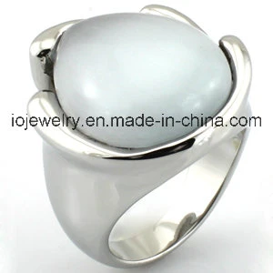 Joyas de piedras preciosas Ojo de Gato de Acero Inoxidable Anillos Personalizados