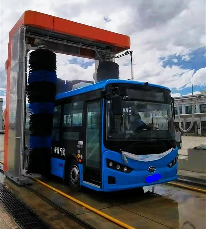 Entièrement automatique machine à laver de bus et de chariot mobile de prix 3 balais