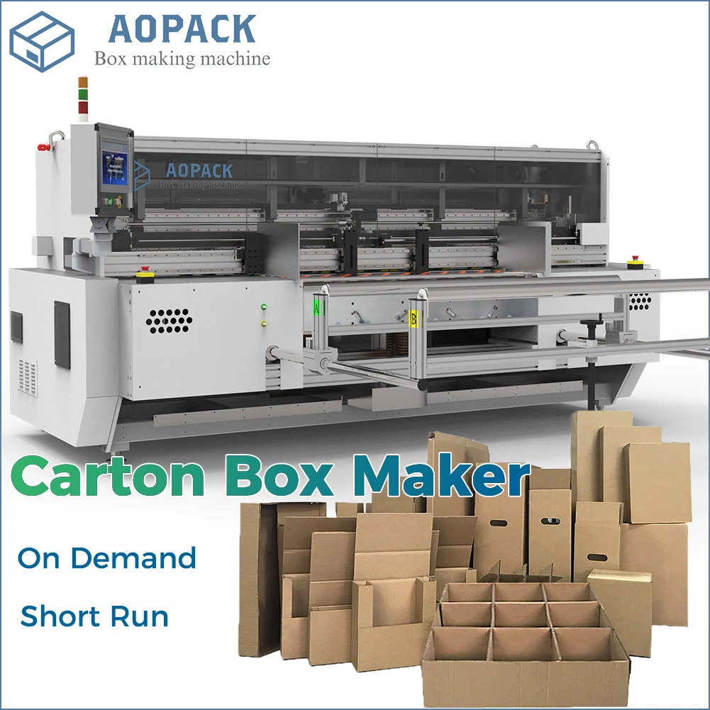 Aopack novo estojo de embalagem fazendo Máquina Carton Box Maker ligado Exija embalagem