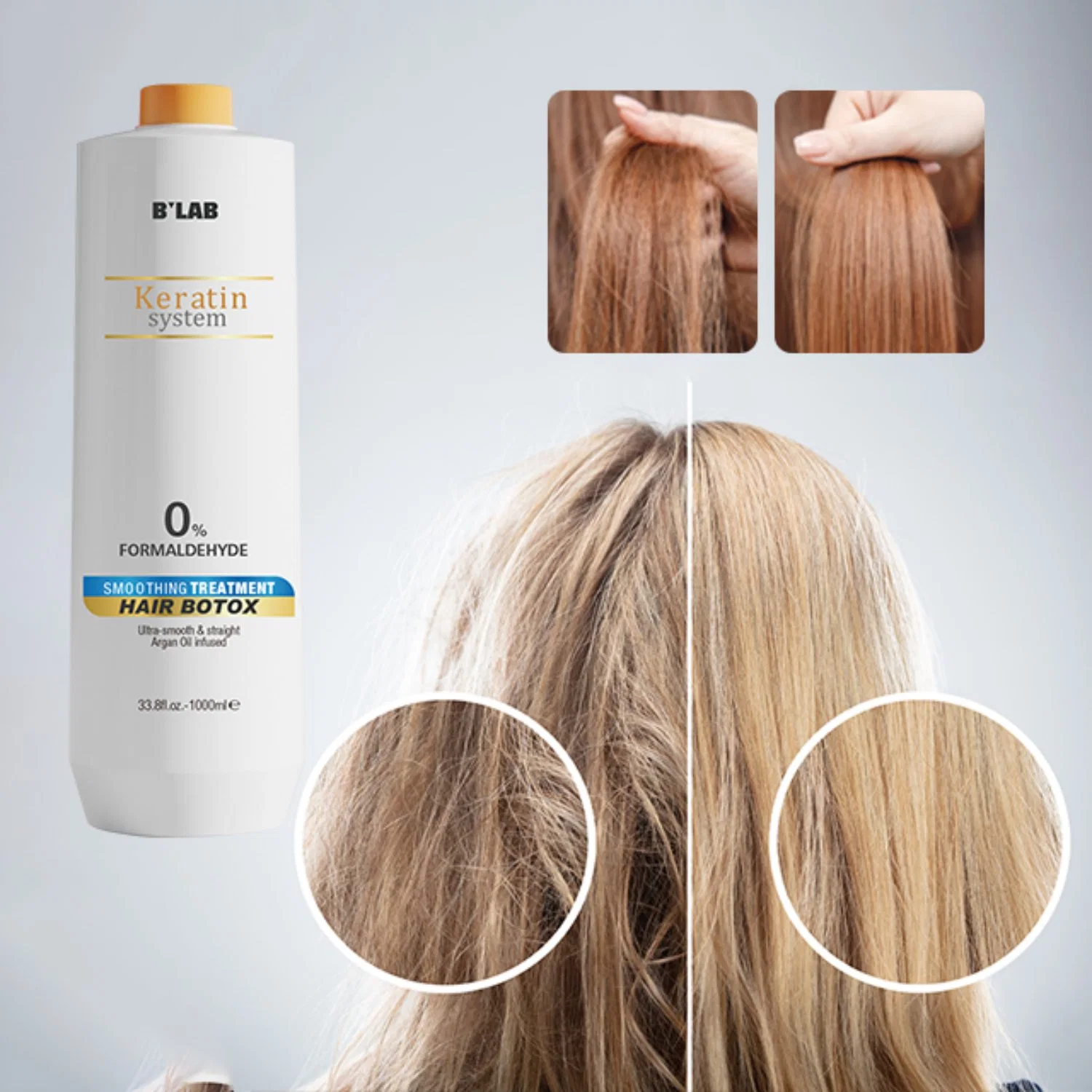 Tratamento de queratina creme para alisar cabelo de Nanoplastia para cabelo danificado