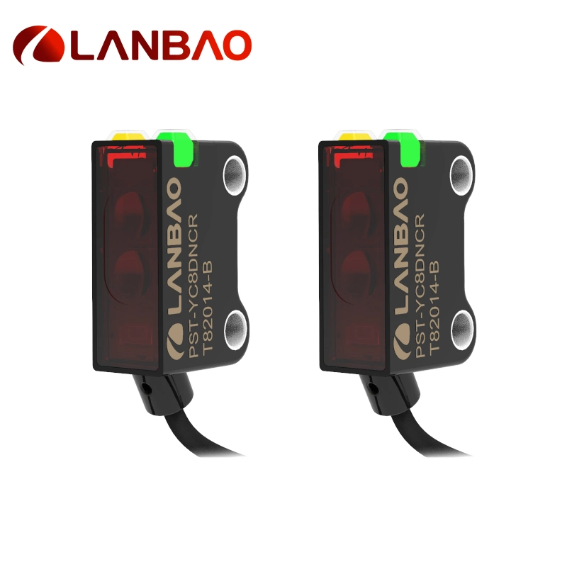 LANBAO Plaza de Miniture 10-30 VCC Supresión de fondo de protección IP67 Sensor fotoeléctrico