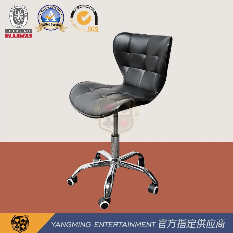 Black Can Be Customized Stainless Steel Pulley Rotating Lifting Poker Table Gaming Table and Chairs Ym-Dk03