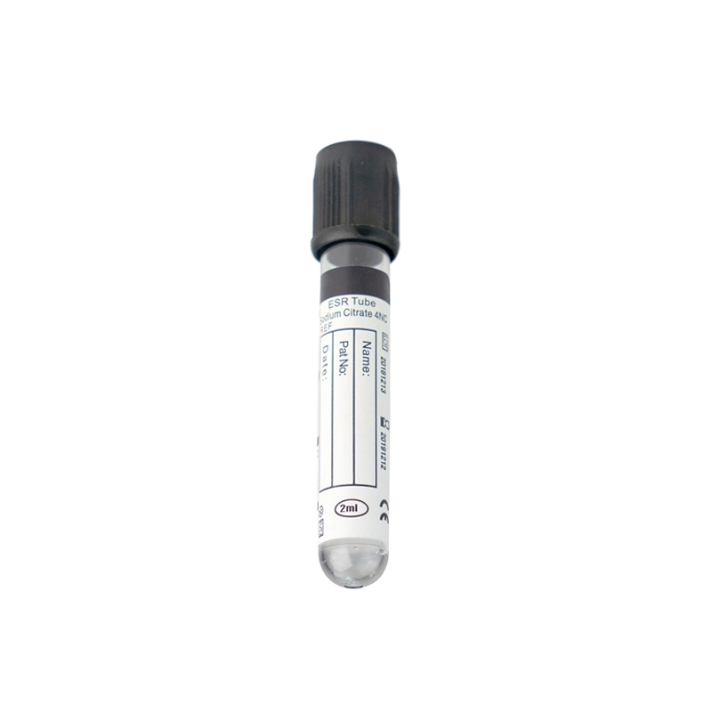 13*75mm 1.6-2.4ml Medical Consumables Plastic Black Cap ESR Blood Collection Vacuum Tube