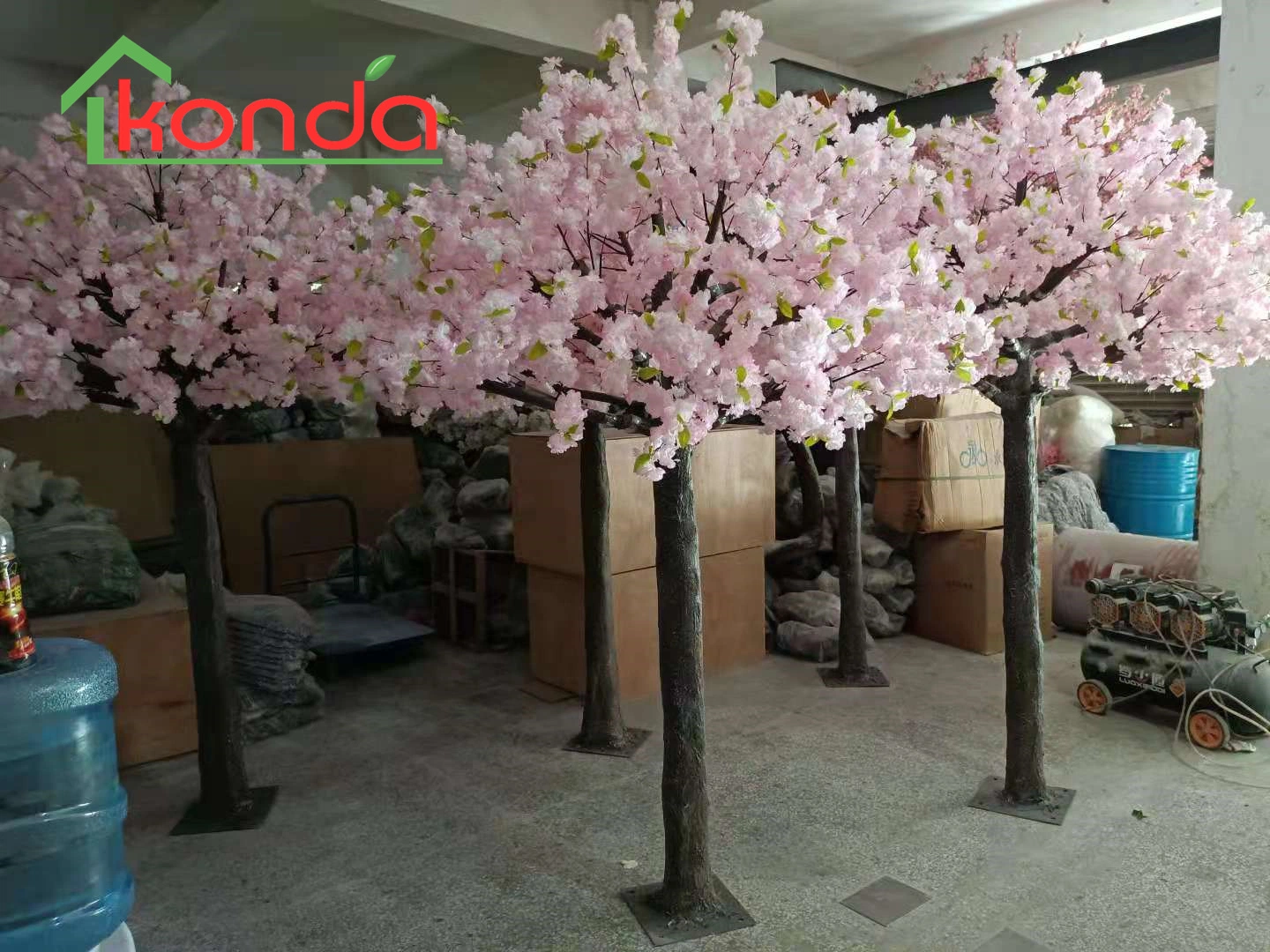 Fábrica personalizada Alta calidad 8ft Rosa Artificial Cereza Flor de Boda Árbol