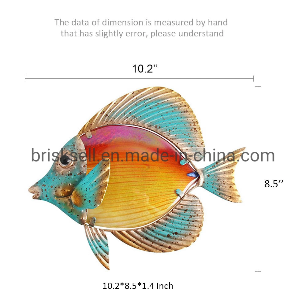 Многоцветные стены искусства металлические рыб и украшения дома украшения стекла животных висел на плавательный бассейн или ванной комнате