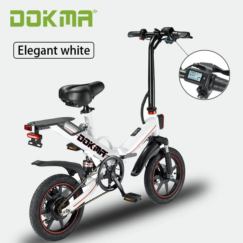 Dokma BV5 Factory EU Us Stocks Dropshipping Cheapest Electric Scooter Mini 350W 14 Inch Folding Electric Bike Two Wheel Ebike Electric Bike Ready to Ship