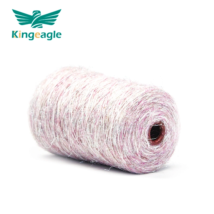 Kingeagle Pink Metallic Fiber Shinning Candy Brush Yarn