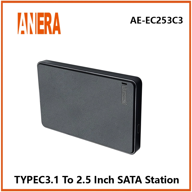 Anera Boîtier de disque dur USB3.0 Type-C 3.1 très demandé pour disque dur SATA 2,5 pouces SSD SATA