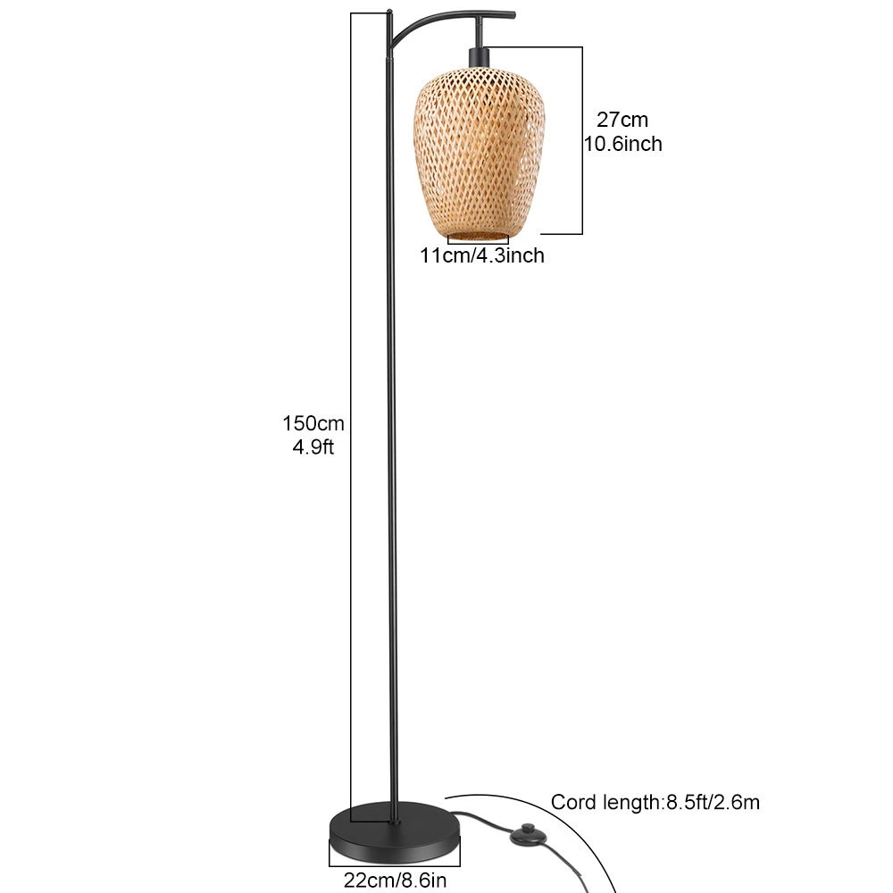 LED-Beleuchtung Bamboo Rattan Lampe Stehlampen für Inneneinrichtung