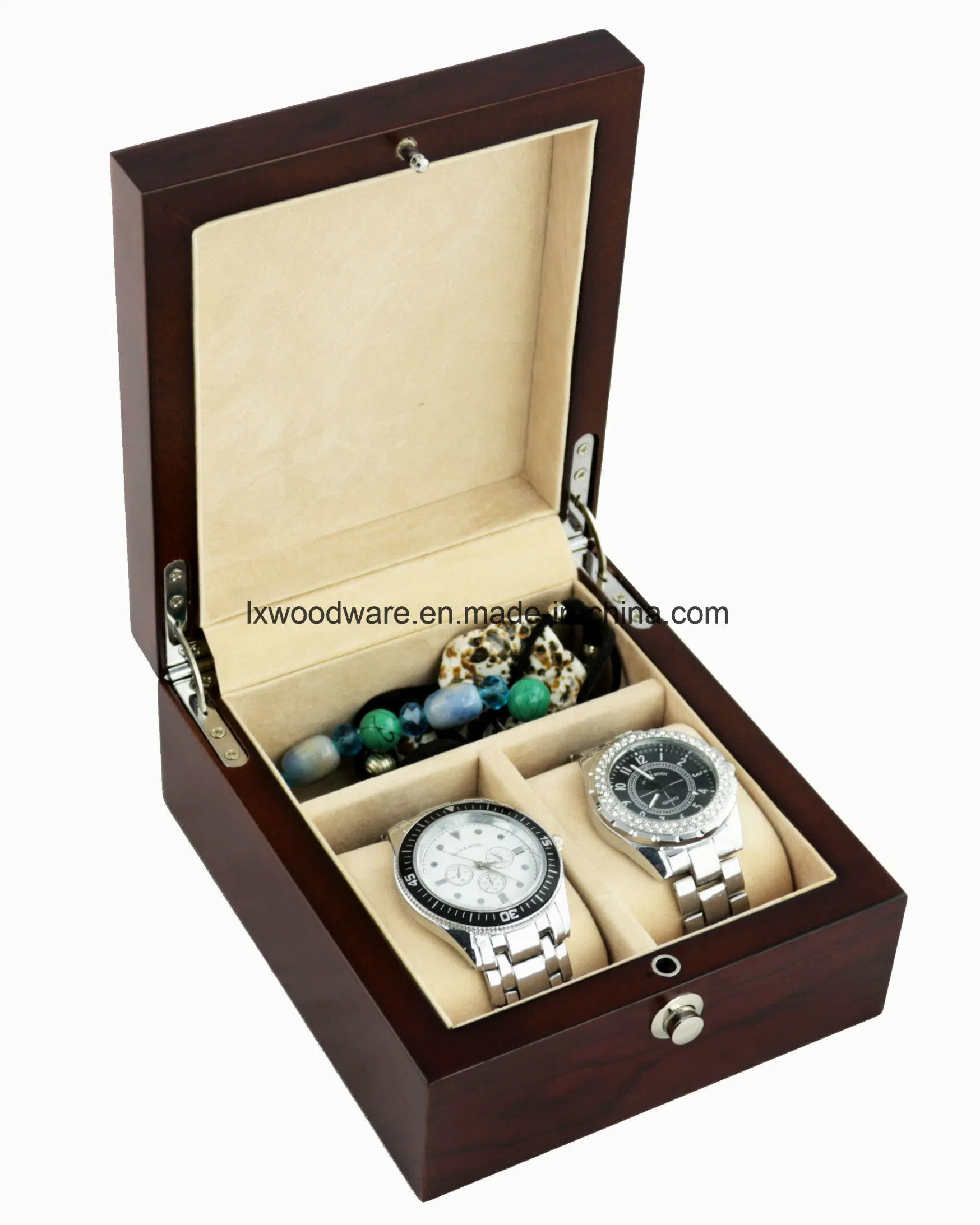 Rosewood High Gloss Finish Wooden Watch Box