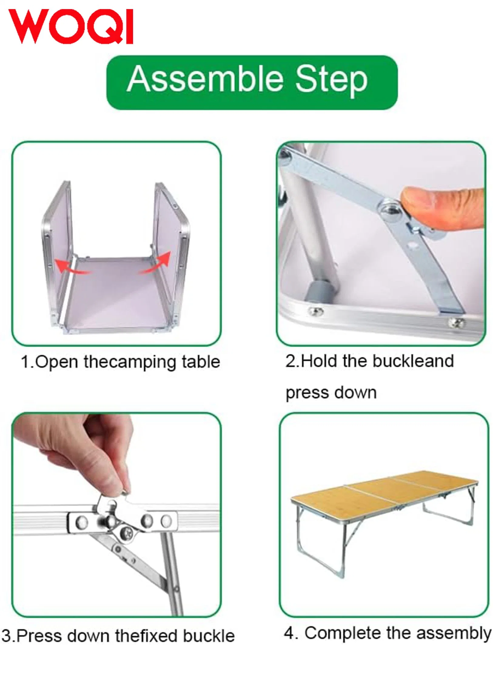 Table de camping pliante Woqi et plage de pique-nique de fête sont toutes Disponible