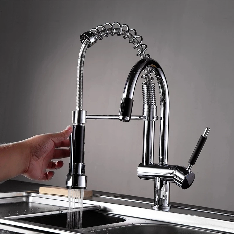 New Design Double Rotary Hand Spray Luxury Basin Faucet