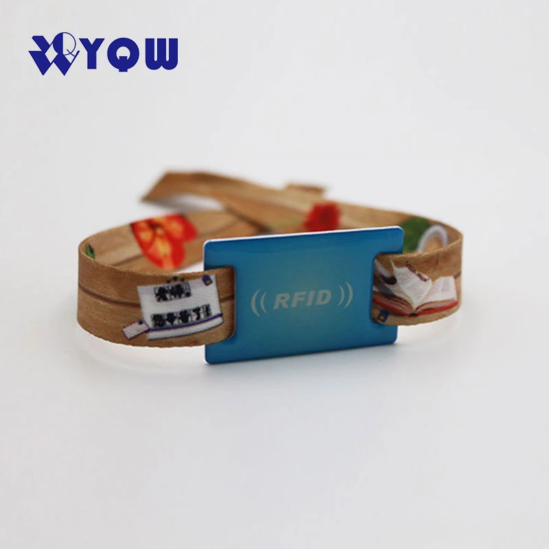 New Innovation Customized 13.56MHz PVC Card Woven RFID Wristband NFC Bracelet