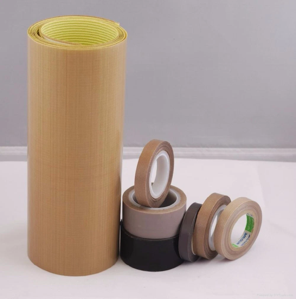 High Temperature and Wear Resistant PTFE Coated Fiberglass Adhesive Fabric with or Without Release Paper PTFE Tape PTFE Adhesive Fabric with Release Paper