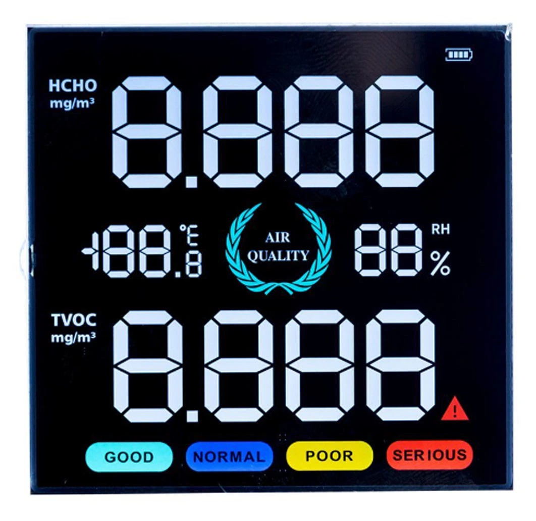 Custom Negative Transmissive Va Segament LCD Display LCD Screen Apply for Air Detector