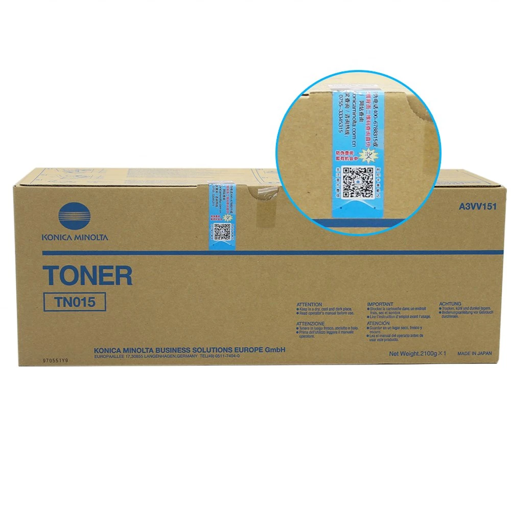 Konica Minolta genuina3VV151 TN015 TN011 TN014para la bizhub PRO 951 Cartucho de tóner negro.