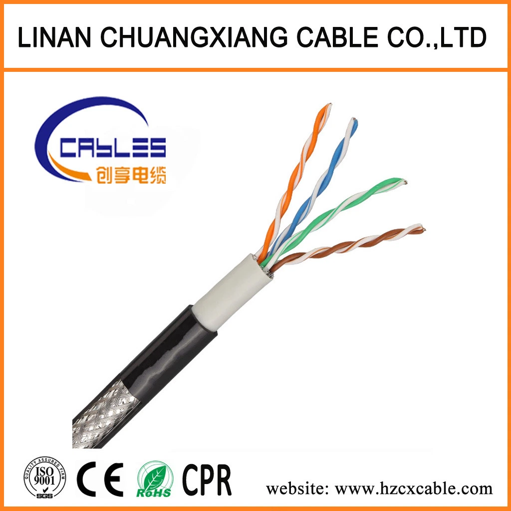 Outdoor LSZH Blue Jacket 155MHz 4pr 24AWG 100% Copper CCA UPT UTP Cat5e Ethernet LAN Cable with CE RoHS