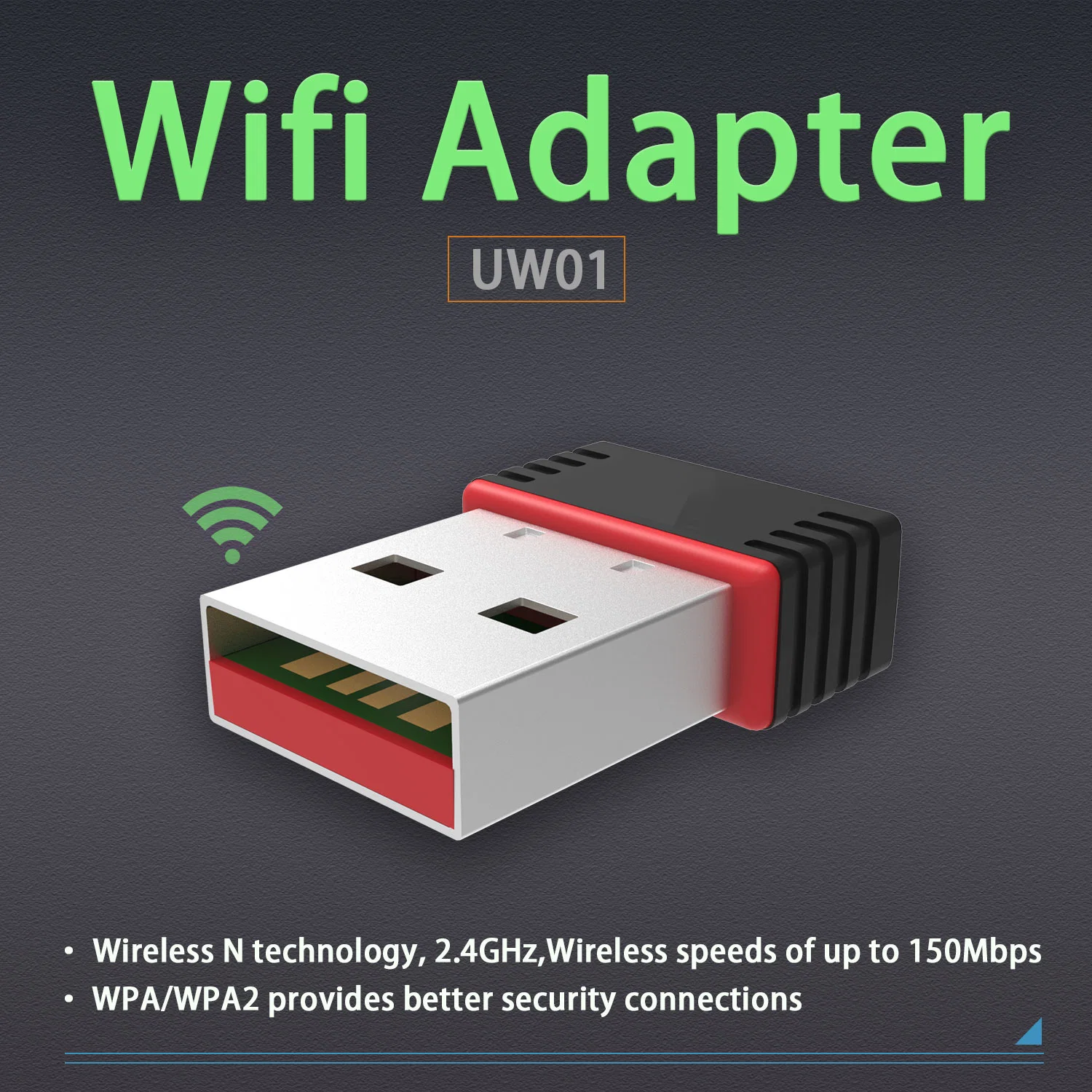 بطاقة شبكة الكمبيوتر اللاسلكية جهاز استقبال شبكات Mini Wireless-N نطاق مزدوج محول WiFi للكمبيوتر المحمول