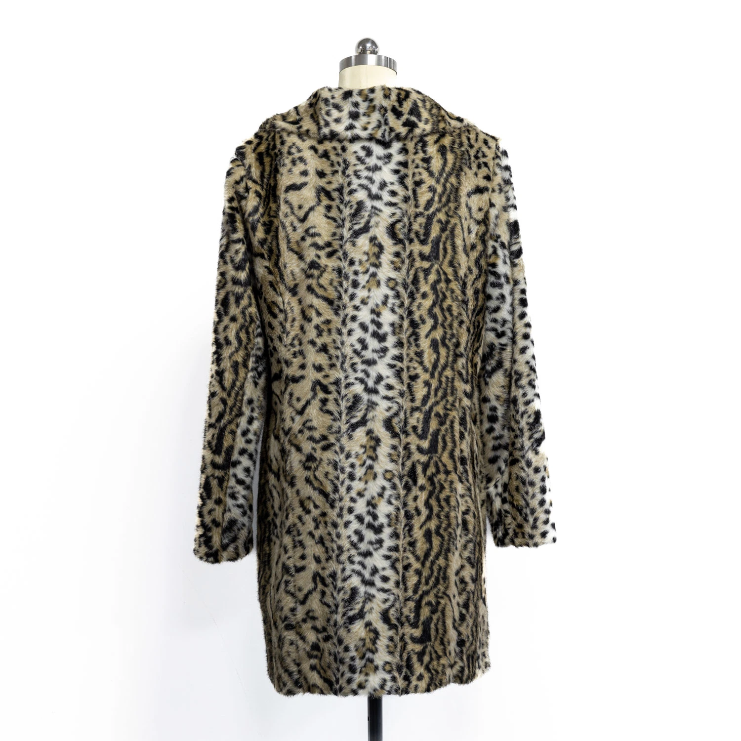 Wholesale/Supplier Winter Women Faux Fur Jacket Long Sleeves Leopard Print Fashion Coat