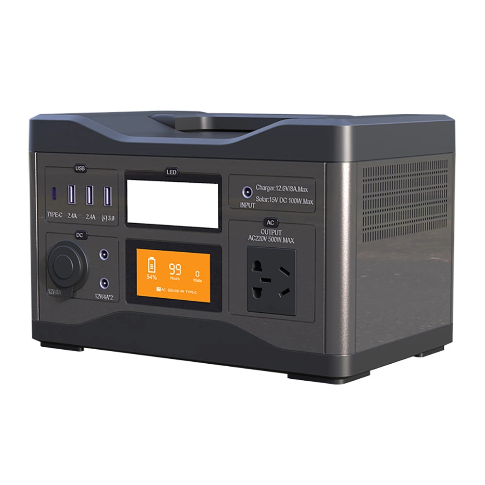 500W Portable Power Station Solar Generator with 220V AC Outlet/2 DC Ports/3 USB Ports, Backup Battery Pack Power Supply for CPAP Outdoor