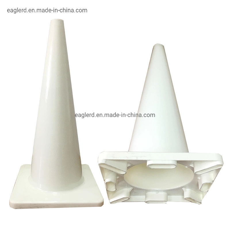 70cm 2.3kgs White PVC Traffic Road Cone