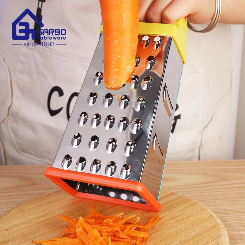 Multi-Functional 4 Sided Box Grater Cheaper Price Stock 410 Ss Stainless Steel Portable Fruit Carrot Cheese Grater