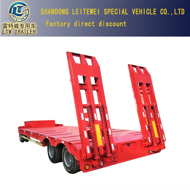 4 Axle 80-Ton Gooseneck Rack Log for Wood Timber Lumber Forest Load Transport Low Bed Semi Trailer