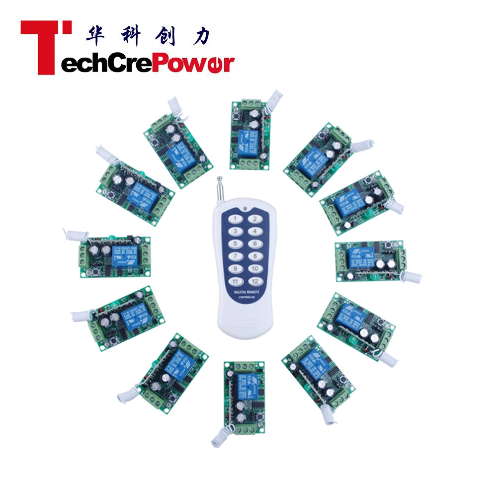 315/433MHz télécommande RF sans fil 12CH émetteur et récepteur commande