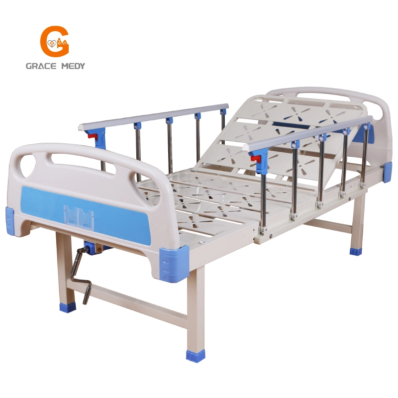 Hospital Furniture 2 3 Crank Five Functions ICU Adjustable Manual Electric Nursing Hospital Bed