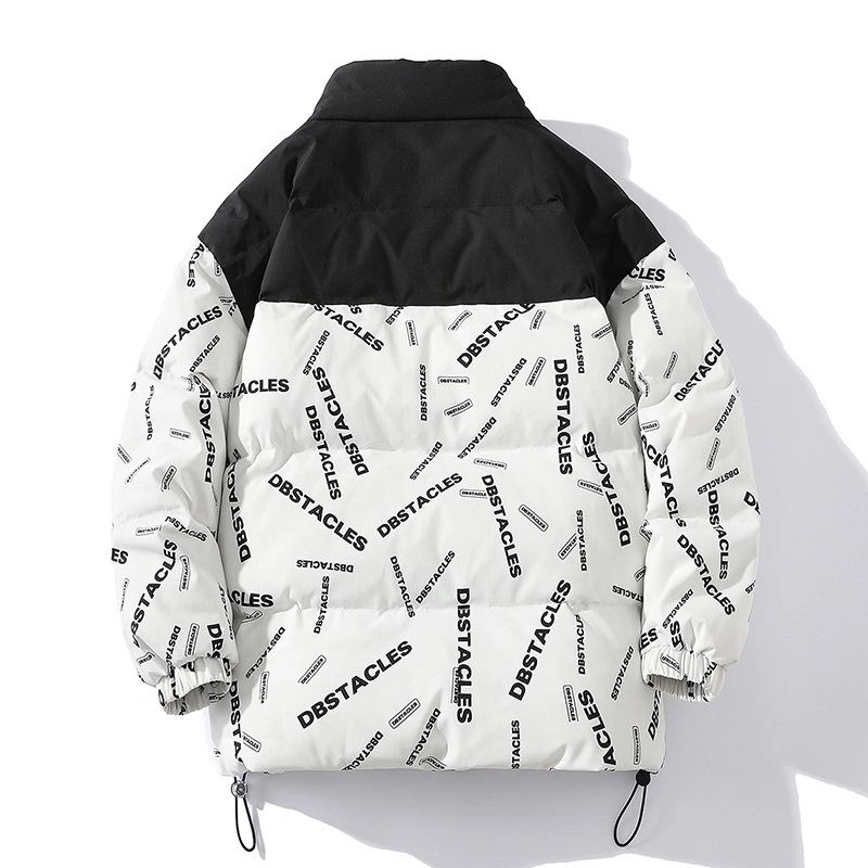La moda al por mayor de Invierno de hombre Windproof impreso en el exterior impermeable ligero Abrigo acolchado cómodo Puffer Down Jacket