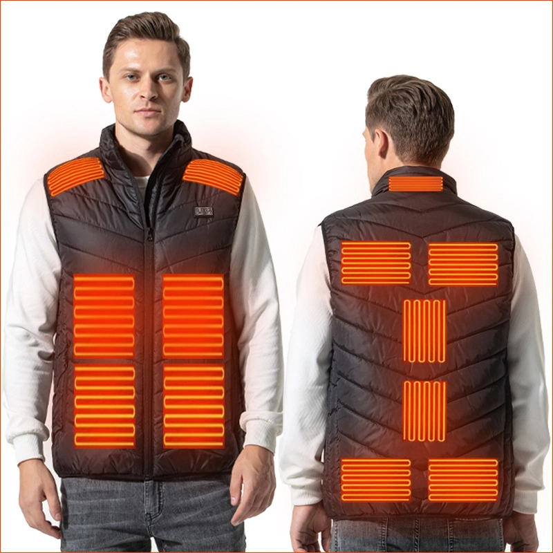 Winter Electric Heating Warm Vest Cotton Hoodie Coat Heated Jacket