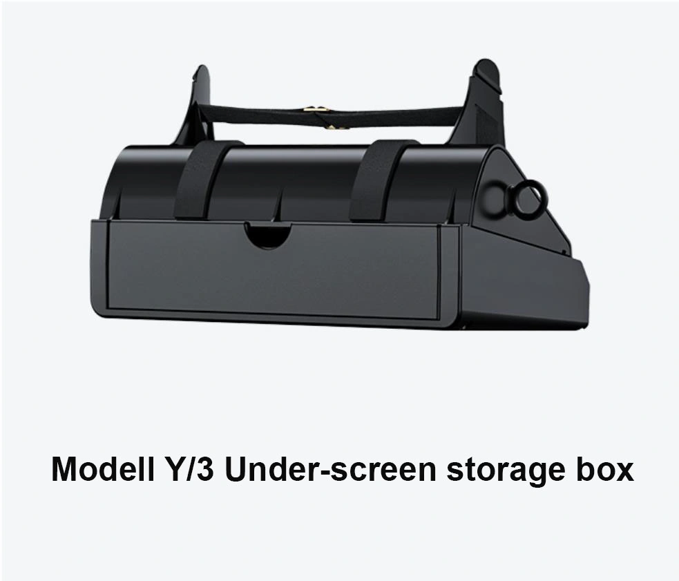 Newest Under-Screen Storage Box for Tesla Model Y/3 Car Interior Accessories Car Organizer Navigation Under-Screen Storage Organizer Tray