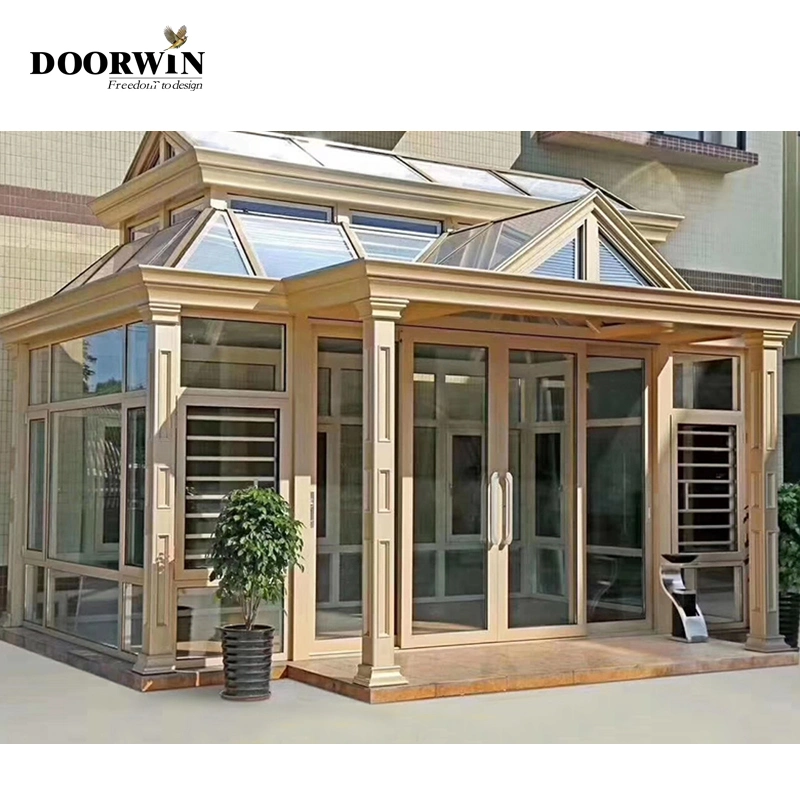 Beijing China (Mainland) Power Coating Doorwin Wood Packaging Arc Window Sunroom