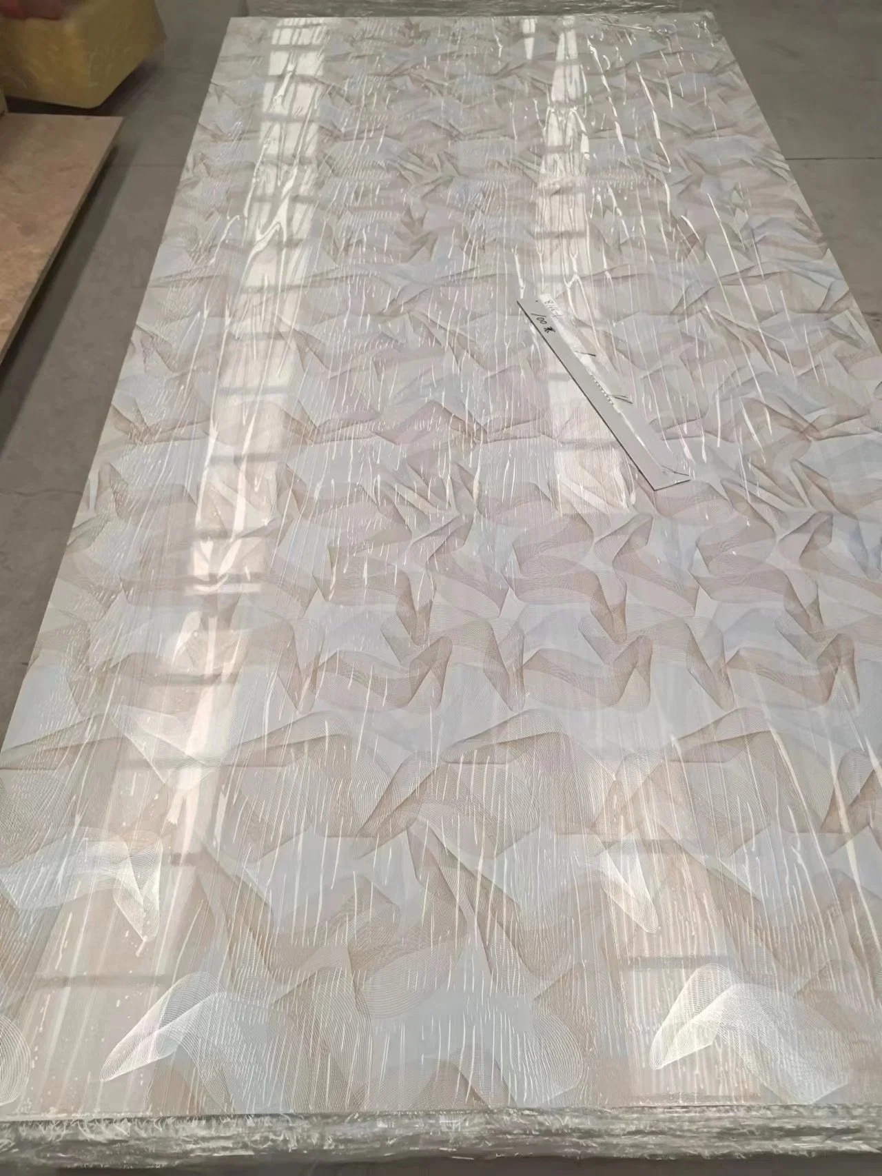 Custom Size 1220*2440mm Waterproof PVC Marble Sheet UV Coating Plastic Sheet