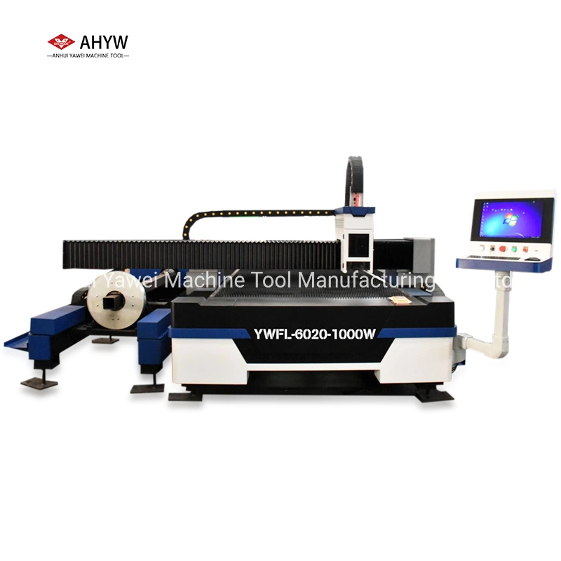 Ahyw CNC Machine de découpe laser à fibre pour tuyaux et plaques en acier 6020, 14020 pour le métal, la tôle.