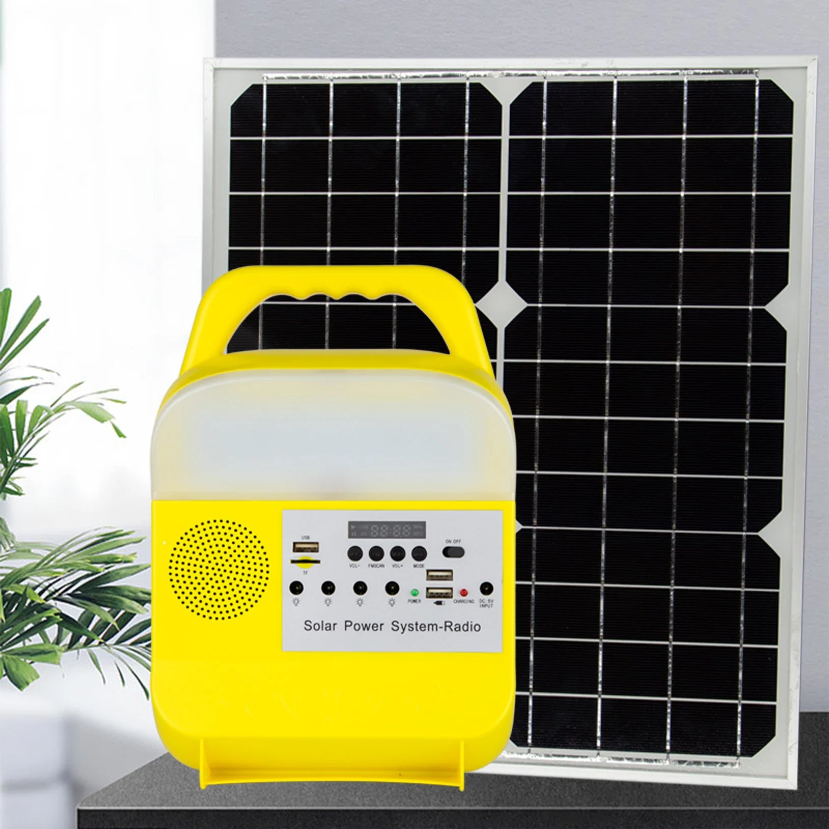 Alimentada a energia solar gerador, Sistema Solar Baterias com lâmpada de aprendizagem, Lanterna para Camping uso doméstico