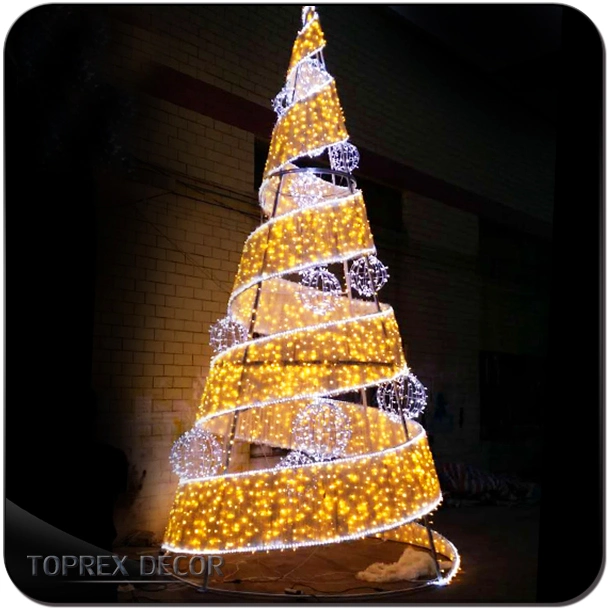 زينة - [ا] - شجرة في الهواء الطلق [نت Style] عيد ميلاد المسيح أضواء شجرة ضوء ملأئة حلزونيّ شجرة