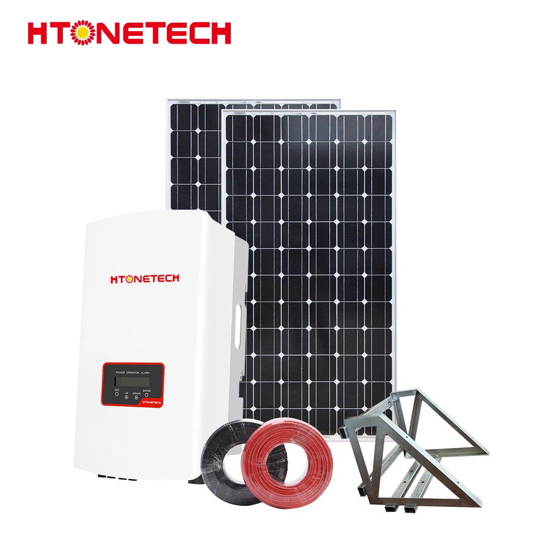 Htonetech System Single Phase on off Hybrid Solar Inverter Solar Panel 24 Volt System China Manufacturing 5kw Solar Power on Grid Systems