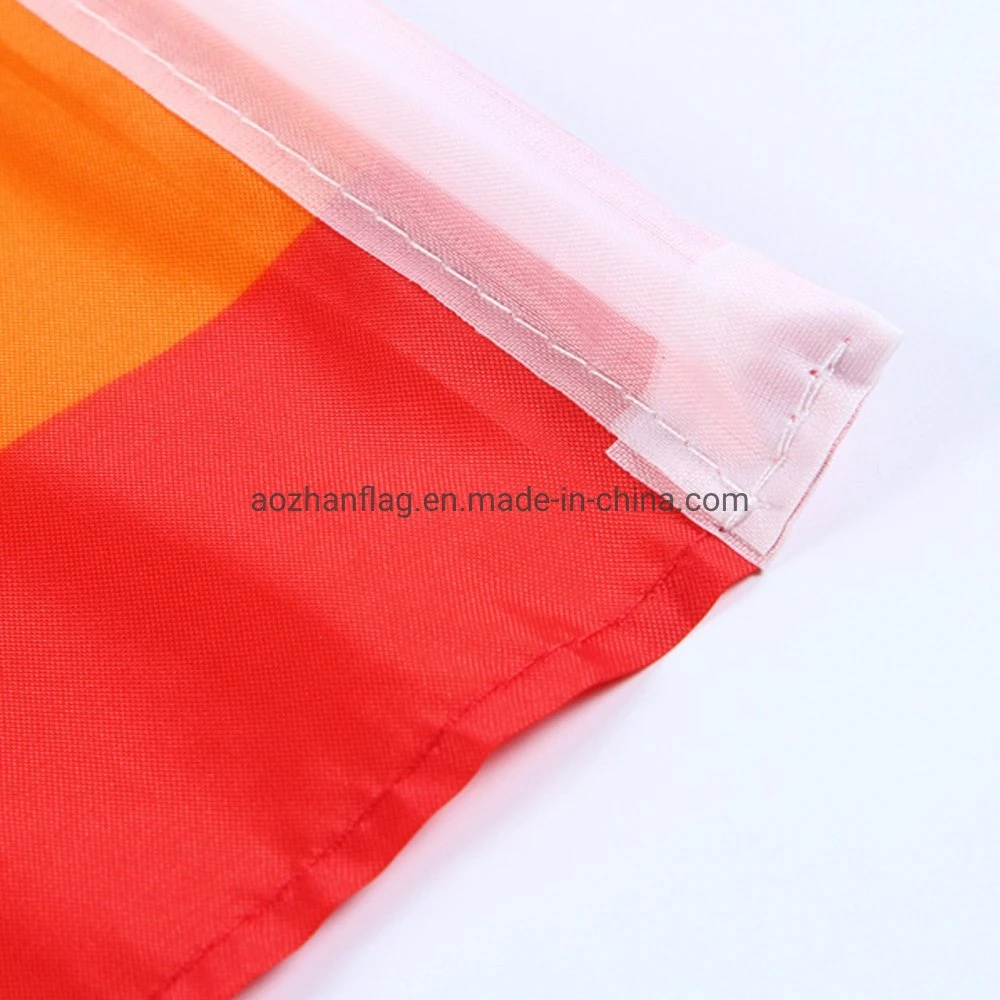 Aozhan Wholesale/Supplier Polyester Hand /Body/ Car/ Graden Custom 3X5FT Lesbian Gay Pride Rainbow Car Flag