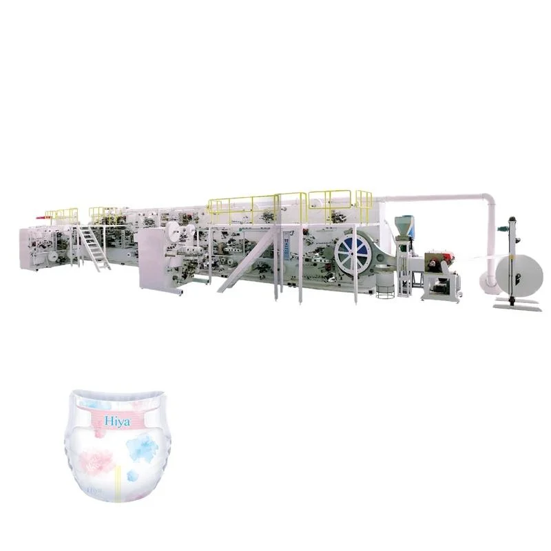 Full Automatic Baby Diaper Machinery with Longitudinal Folding System