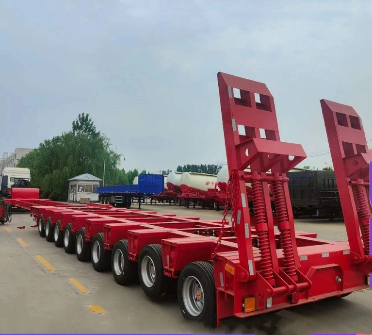 Excavator/Crawler Crane/Machinery Transport Low Loader Bed Semi Trailer with 2 to 4 Axles
