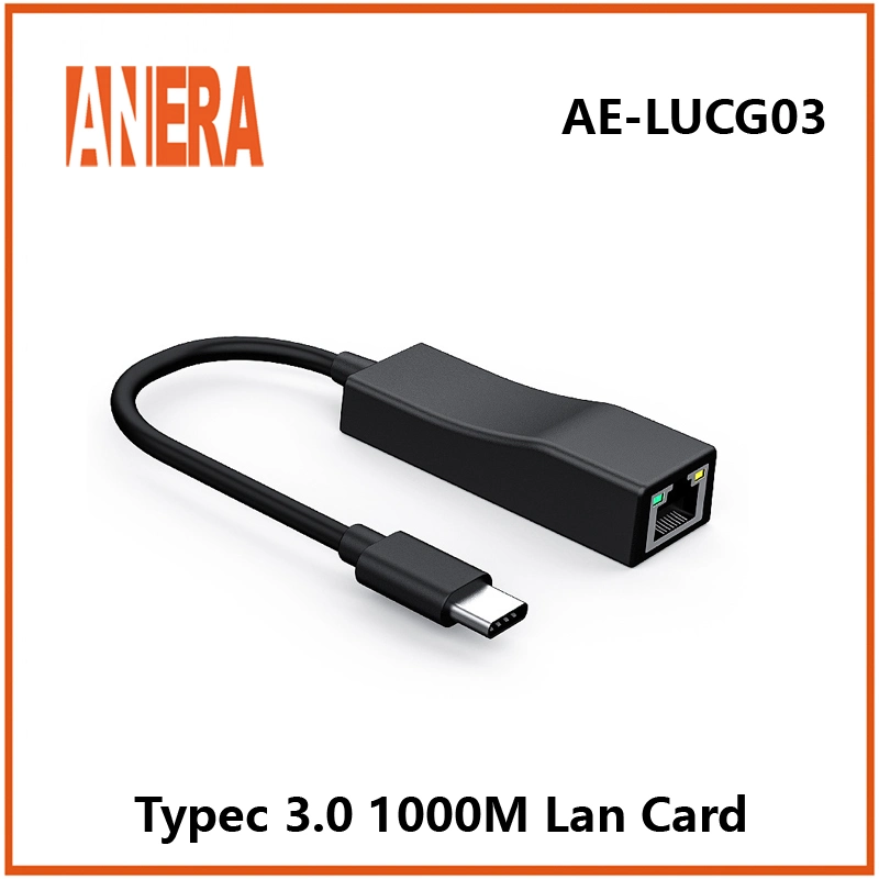 Nuevo estilo de alta velocidad Typec USB 3.0 para el adaptador Ethernet RJ45 Tarjeta LAN de la tarjeta de red