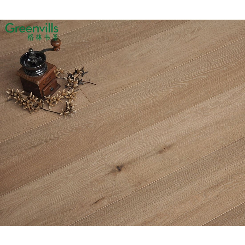 UV aceitado Multi-Layers Roble Europeo Engineered Timber Flooring T&amp;G. Tablas de suelo ahumadas Blanco lavado Color