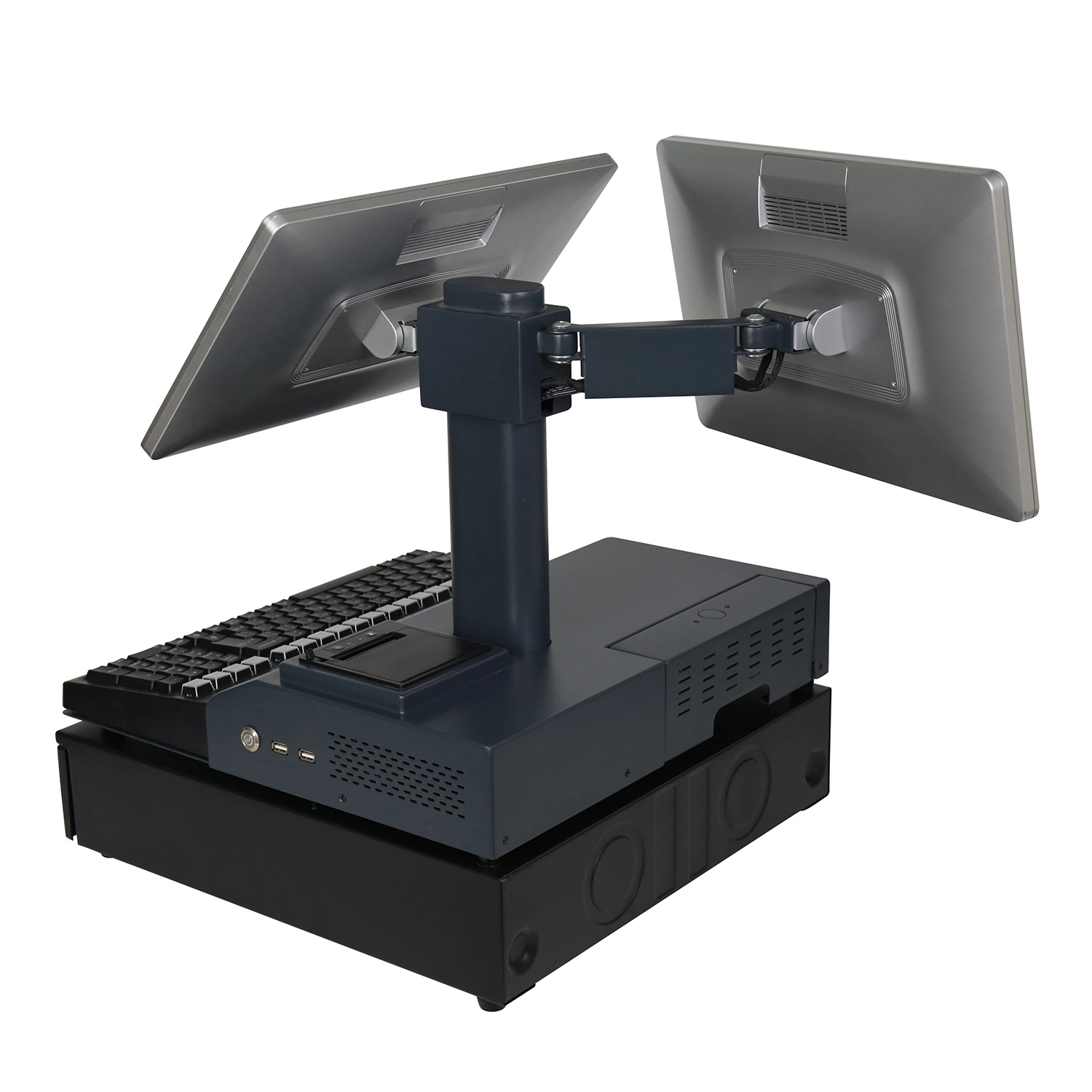 14" Ordering Machine Desktop Computer Double Screen POS System for Retail Store