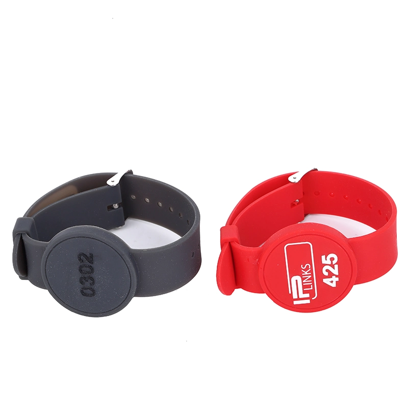 Waterproof 13.56MHz RFID Silicone Wristband with LED Light for Waterparks