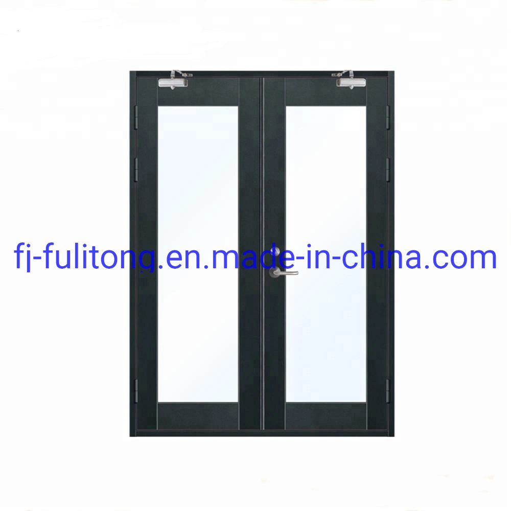 Steel Fireproof Firerated Wooden Patio Balcony Security Sliding Door