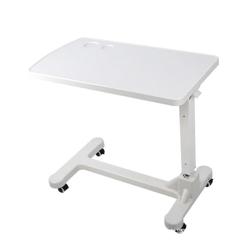 Fashion Hospital Runiture Standard Packing Steel Base ABS Overbed Table