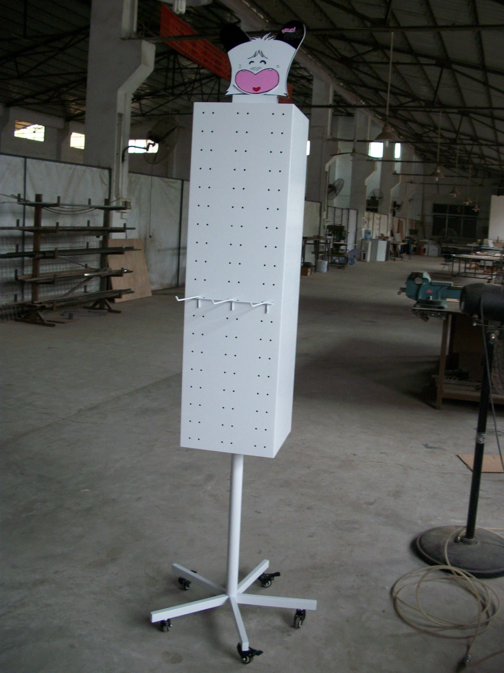 Metal Steel Wire Outdoor Frame Poster Exhibition Floor Wall Supermarket Universal Gondola Display Rack Shelf Stand