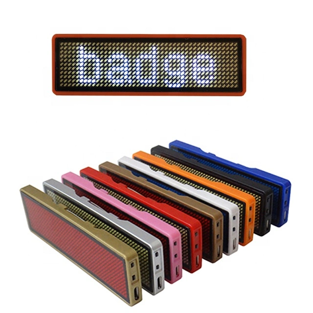 New Programmable Message Moving LED Name Badge Tag Sign Display