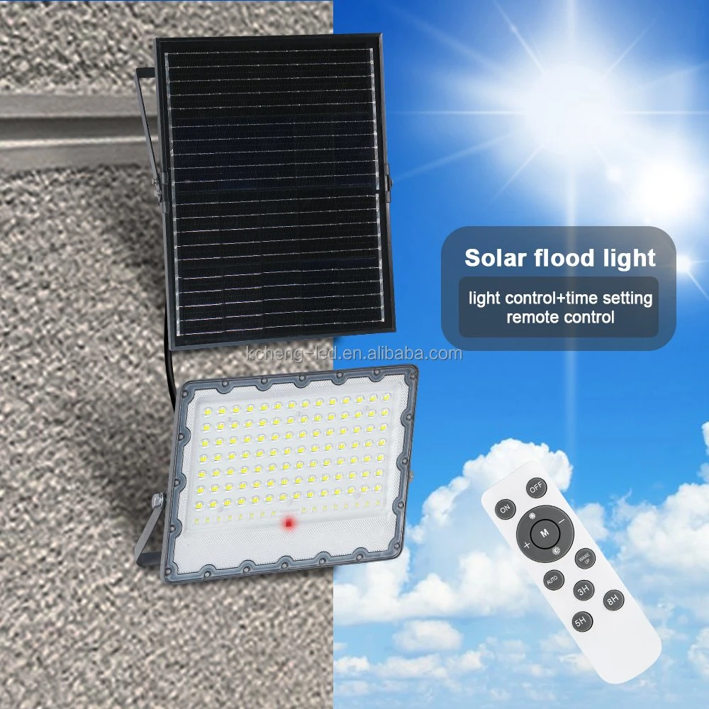 OEM ODM 20W 50W 100W 150W 200W 300W 500W Professional Remote Control IP65 Waterproof Garden Outdoor Solar LED Flood Light